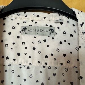 AllSaints Heart Print Blouse